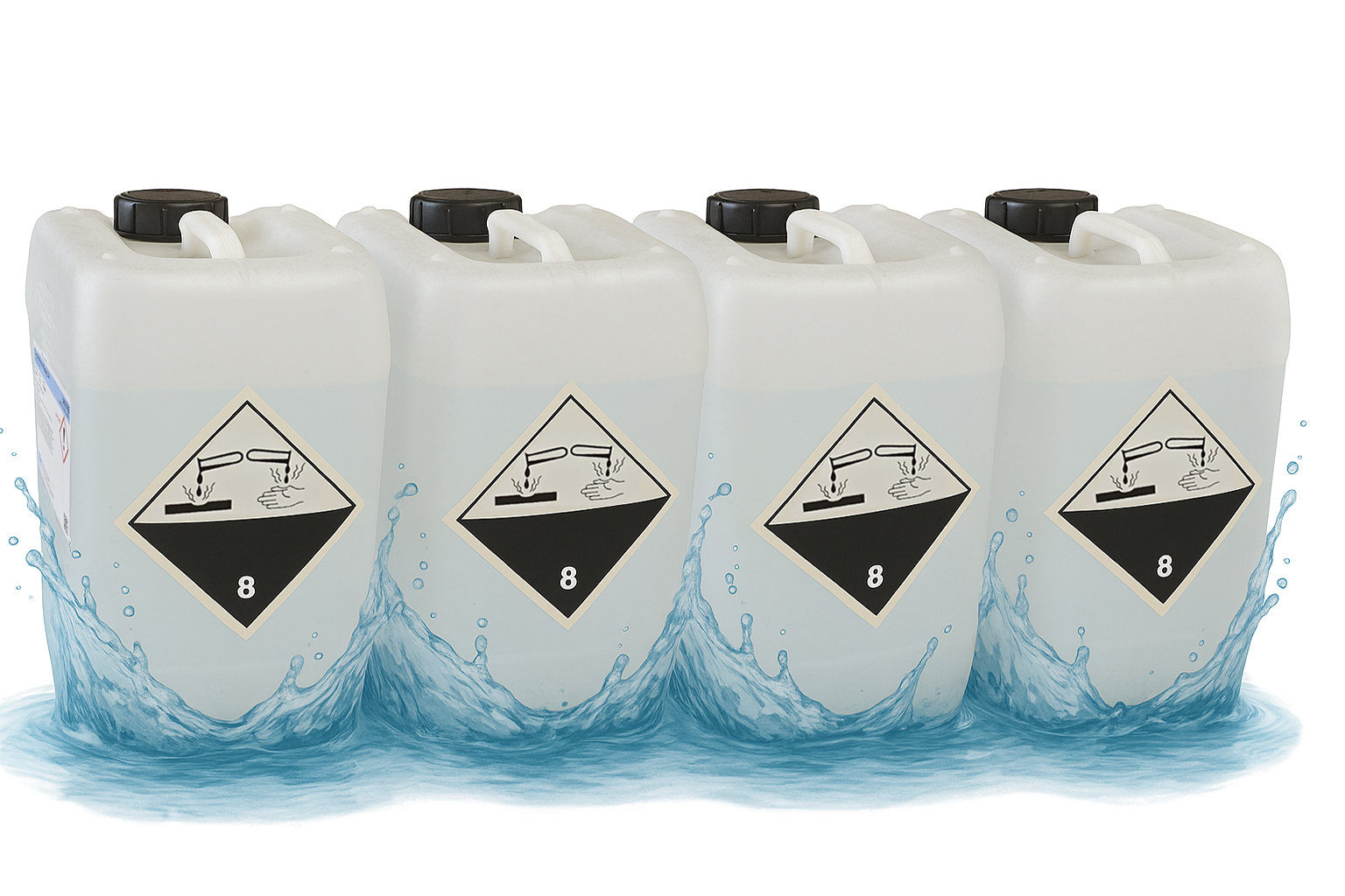 4x 20kg Poolino® pH Minus flüssig zur Senkung des pH Werts