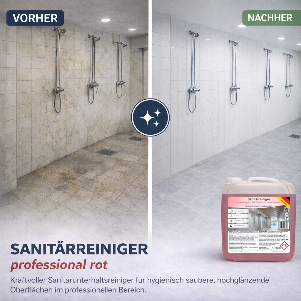 Sanitärreiniger rot 10 Liter Sanitärunterhaltsreiniger Kalkreiniger