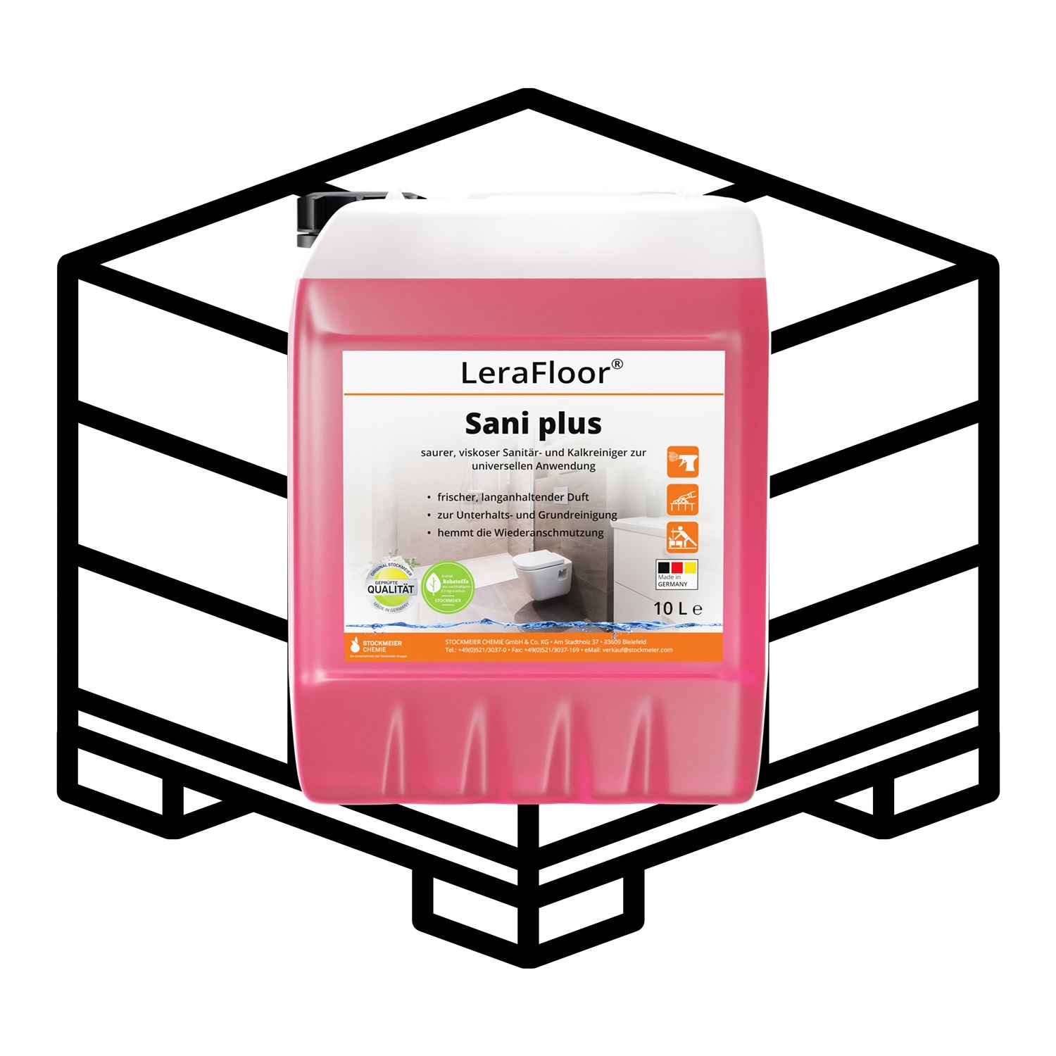 LeraFloor® Sani plus Saurer, viskoser Sanitär- und Kalkreiniger