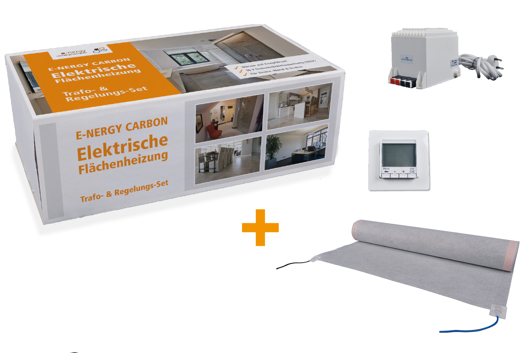 SET 290 Watt Flächenheizung 2,2 Meter E-NERGY CARBON FLEECE