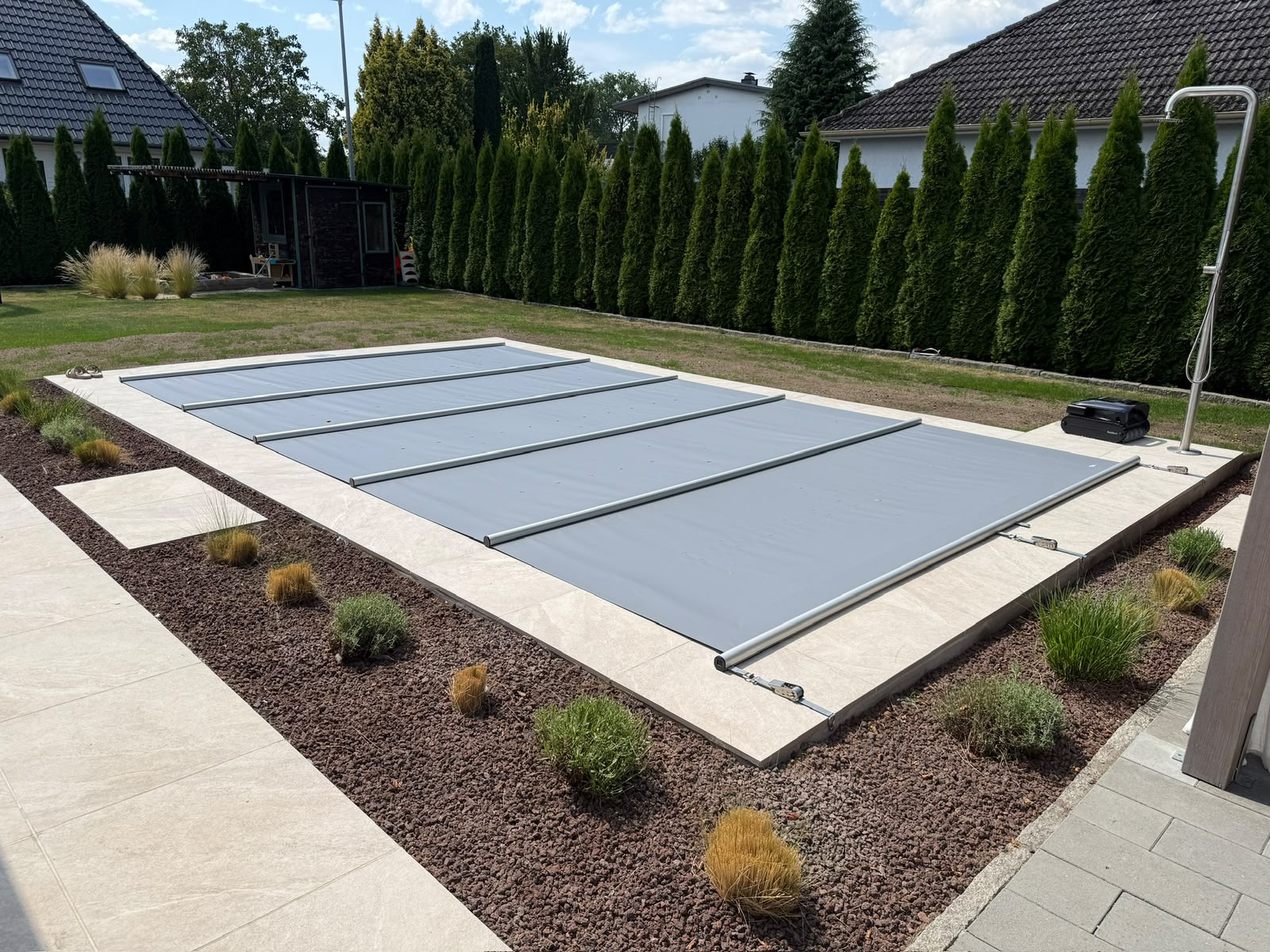 Modell SEGMENT Pool Sicherheitsabdeckung Stangenabdeckung Rollschutzabdeckung